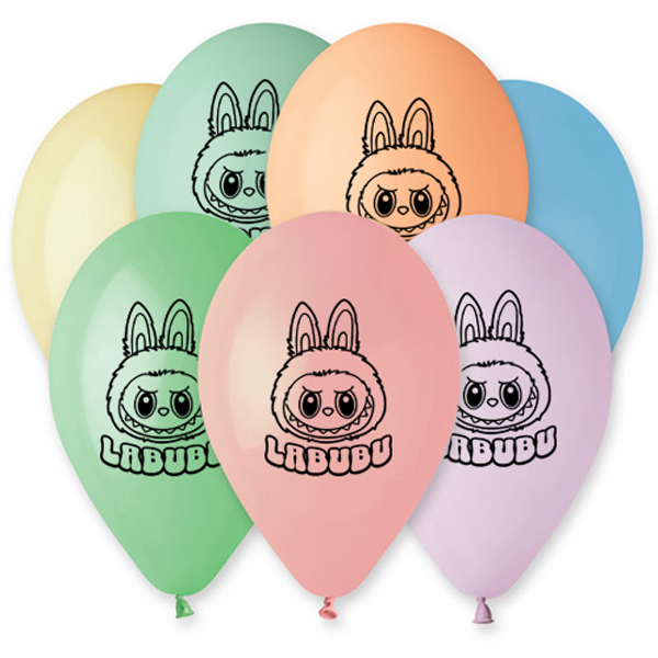 13'' Μπαλόνι assorted macaron με τύπωμα Labubu 25 τμχ 13'' Μπαλόνι assorted macaron με τύπωμα Labubu 25 τμχ