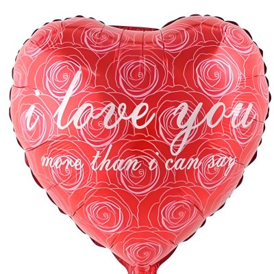 18'' Μπαλόνι Κόκκινη Καρδιά - Love You more than I can say