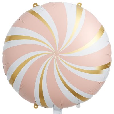 18' Ροζ' Στρογγυλό Μπαλόνι Καραμέλα