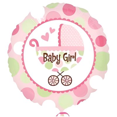 18 Μπαλόνι Baby Girl Καρότσι