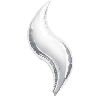 24'' Μπαλόνι Ασημί Swirling S