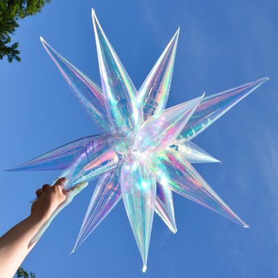 26'' Mπαλόνι Ασημί Ιριδίζον Αστέρι