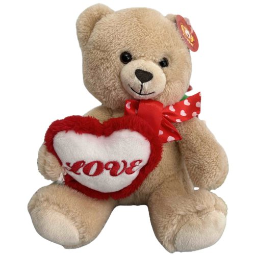 Αρκουδάκι με Φιόγκο και Καρδιά 23cm