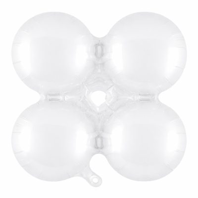 18 Άσπρο Foil Μπαλόνι 4πλο για γιρλάντα