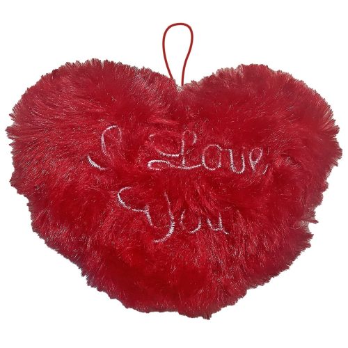 Κρεμαστή Χνουδωτή Καρδιά 9cm