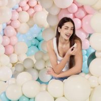 Λάτεξ Μπαλόνι Ροζ Της Πούδρας