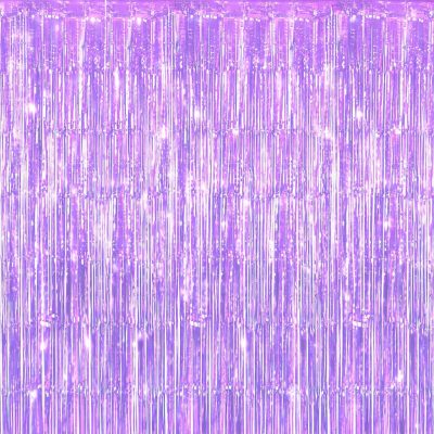 Λιλά Μεταλλική Κουρτίνα Πάρτυ 200x100cm