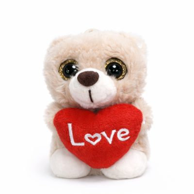Λούτρινο Αρκουδάκι Love 12cm Τυχαία Επιλογή