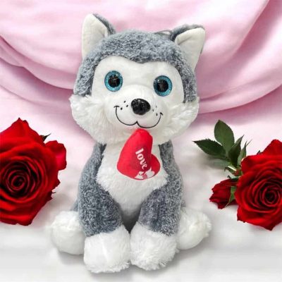 Λούτρινο Χάσκυ ''Love You'' 30cm