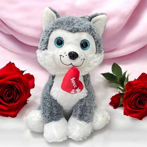 Λούτρινο Χάσκυ ''Love You'' 30cm