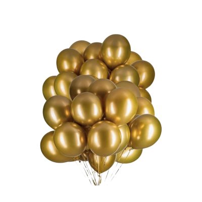Σετ Μπαλόνια - Μεταλλικό Χρυσό Χρώμα 12 τεμ
