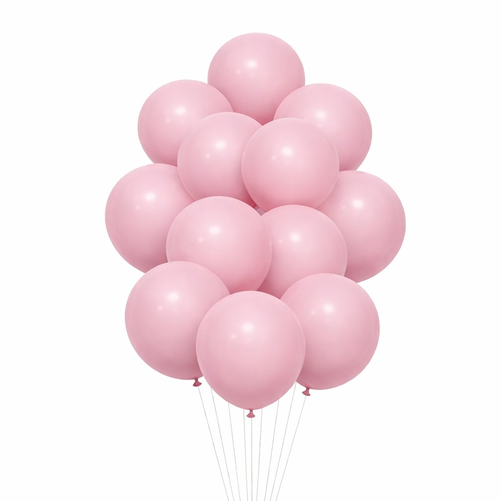 Σετ Μπαλόνια - Παστέλ Baby Pink Χρώμα 12 τεμ Σετ Μπαλόνια - Παστέλ Baby Pink 12 τεμ