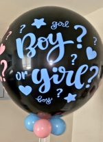 Τεράστιο Μαύρο μπαλόνι για Gender Reveal