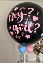 Τεράστιο Μαύρο μπαλόνι για Gender Reveal