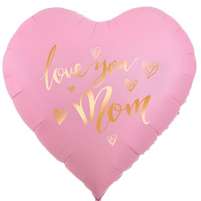Γίγας Μπαλόνι ροζ Καρδιά - Love You Mom 160cm
