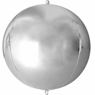 Τεράστιο Μπαλόνι Τρισδιάστατη Ασημί Σφαίρα 178cm