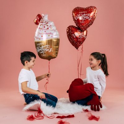 18'' Μπαλόνι 'Happy Valentine's Day' Confetti Hearts