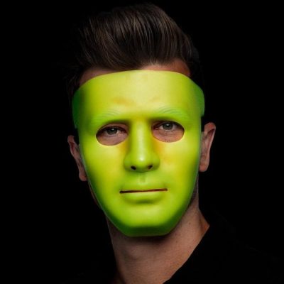 Αποκριάτικη Πράσινη Μάσκα glow in the dark