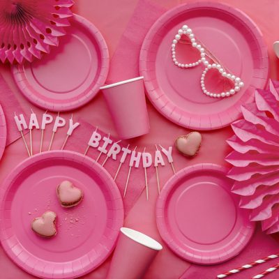 Χάρτινα Πιάτα γλυκού - Φούξια 6 τεμ