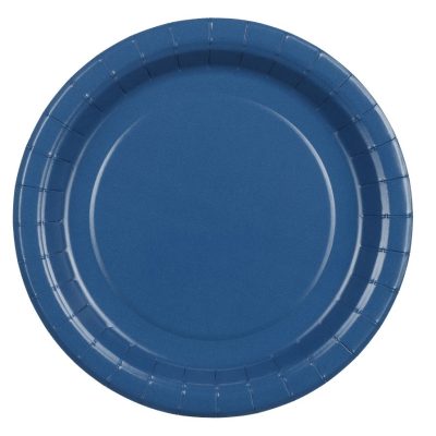 Χάρτινα Πιάτα φαγητού - Μπλε 6 τεμ