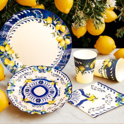 Χάρτινα Ποτήρια-  Amalfi Λεμόνι 6 τεμ