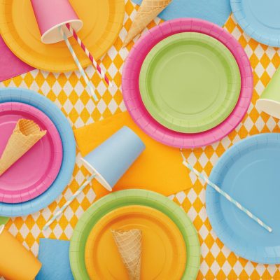 Γαλάζια Χάρτινα Ποτήρια 6 τεμ