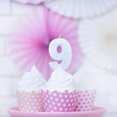 Κεράκια γενεθλίων Αριθμοί - Ασημί