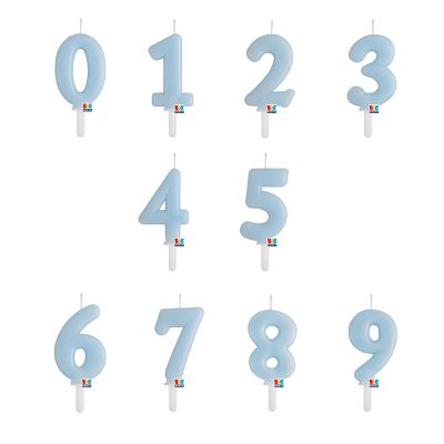 Κεράκια Γενεθλίων Αριθμοί - Γαλάζιο