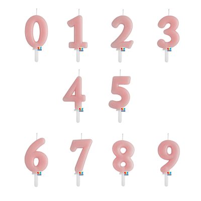 Κεράκια Γενεθλίων Αριθμοί - Ροζ