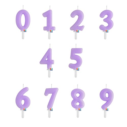 Κεράκια Γενεθλίων Αριθμοί - Λιλά