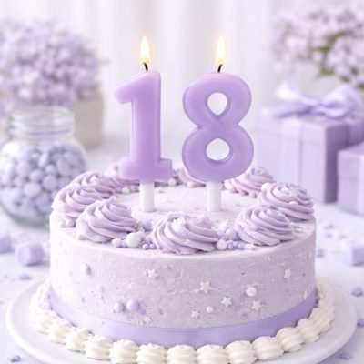 Κεράκια Γενεθλίων Αριθμοί - Λιλά