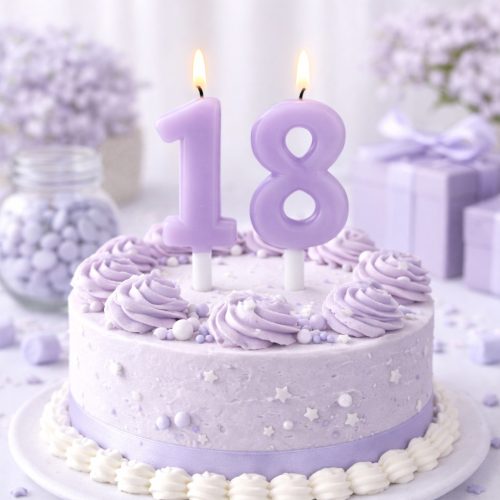 Κεράκια Γενεθλίων Αριθμοί - Λιλά
