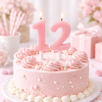 Κεράκια Γενεθλίων Αριθμοί - Ροζ