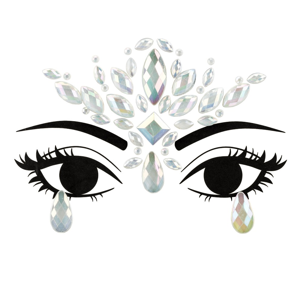 Κρυσταλλάκια Αυτοκόλλητα Προσώπου -  Glow in the Dark