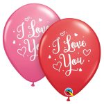 Λάτεξ Μπαλόνι Ροζ/Κόκκινο Love You Scripts 25 τεμ