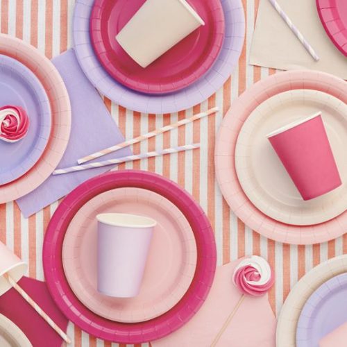 Λιλά Χάρτινα Ποτήρια 6 τεμ