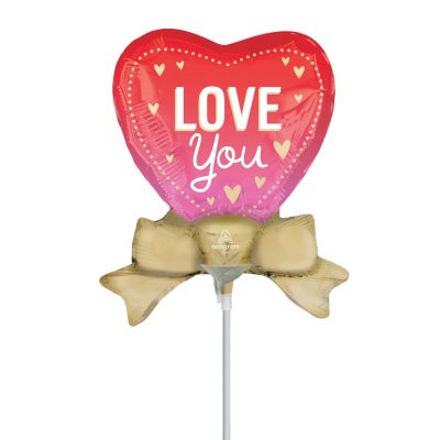 Mini Shape Μπαλόνι με φιόγκο Love You