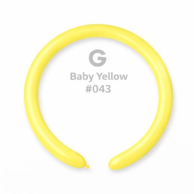 Μπαλόνι Κατασκευής Μακρόστενο Baby Κίτρινο 100 τεμ