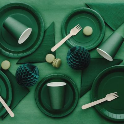 Πράσινα Χάρτινα Ποτήρια 6 τεμ