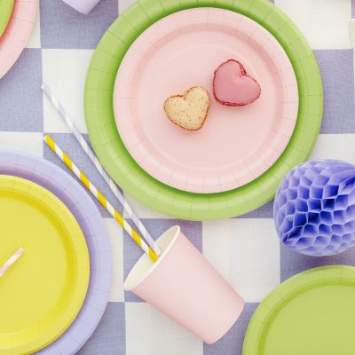 Ροζ Χάρτινα Ποτήρια 6 τεμ