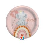 Ροζ Πιάτα γλυκού - One ελεφαντάκι 8 τεμ