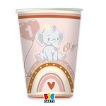 Ροζ Ποτήρια Χάρτινα - One ελεφαντάκι 8τεμ