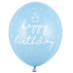 Σετ Μπαλόνια Happy Birthday γαλάζιο 6 τεμ
