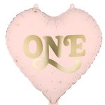 18'' Μπαλόνι Καρδιά ''One'' Απαλό Ροζ