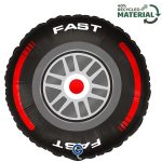 18'' Μπαλόνι Ρόδα αγωνιστικού Αυτοκινήτου Fast''