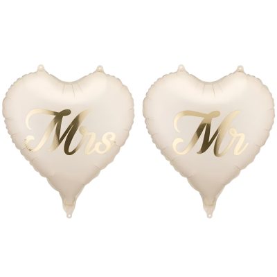 18'' Μπαλόνια Καρδιές Mrs and Mr 2 τεμ