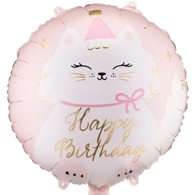 18'' Ροζ Μπαλόνι Kitty Happy Birthday