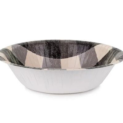 Χάρτινα Μπωλ - Καρό Μαύρο 6 τεμ