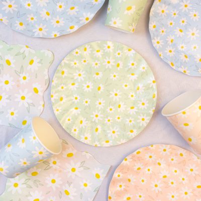 Χάρτινα Πιάτα - Μαργαρίτες 6 τεμ