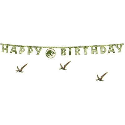 Γιρλάντα Happy Birthday - Jurassic World 165cm